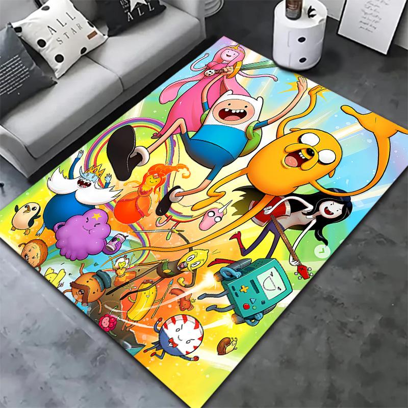 Adventure Time Carpet Rug For Living Room Bedroom Home Sofa Decoration Kids Play Nonslip Floor Mat