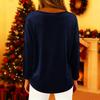 Dressy Velvet Blouses For Women Loose V Neck Long Sleeve Cocktail Party Shirts Elegant Going Out Tunic Tops