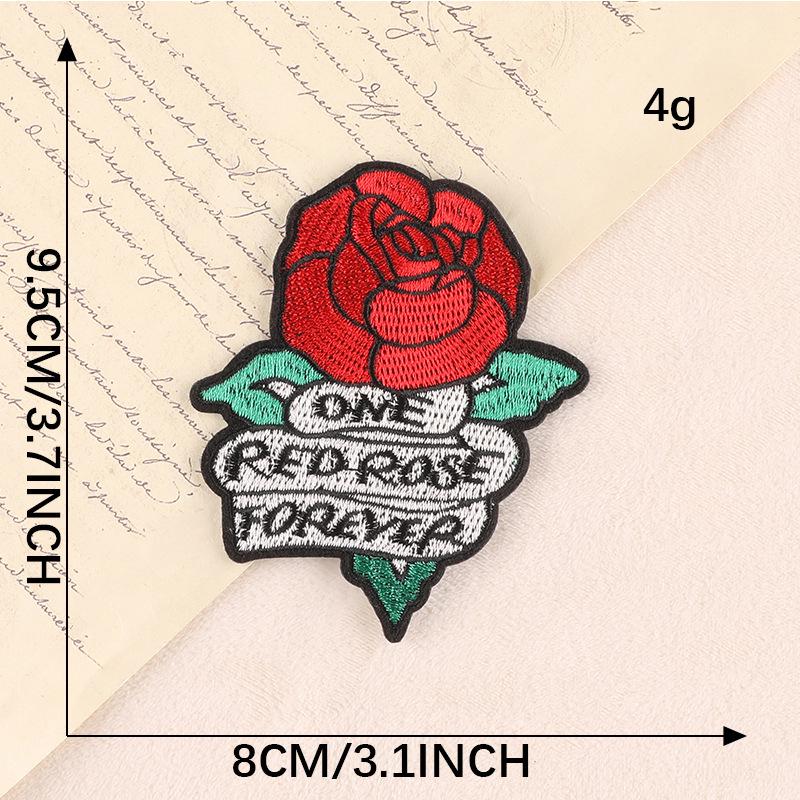Handmade DIY Rose Embroidery Patch: European & American Fashion Accessory