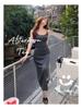 Spring/Summer 2026 French Style Slim Bodycon Spaghetti Strap Long Dress