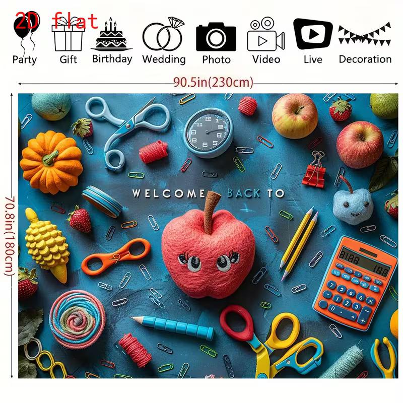 2D School Banner, Back to School Party & Live Background