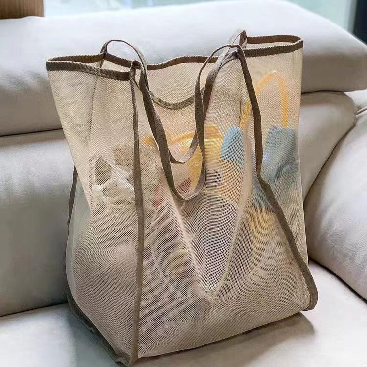 

1 шт. Прозора сітчаста сумка через плече - це модна легка дорожня сумка для покупок великої місткості One Size хакі