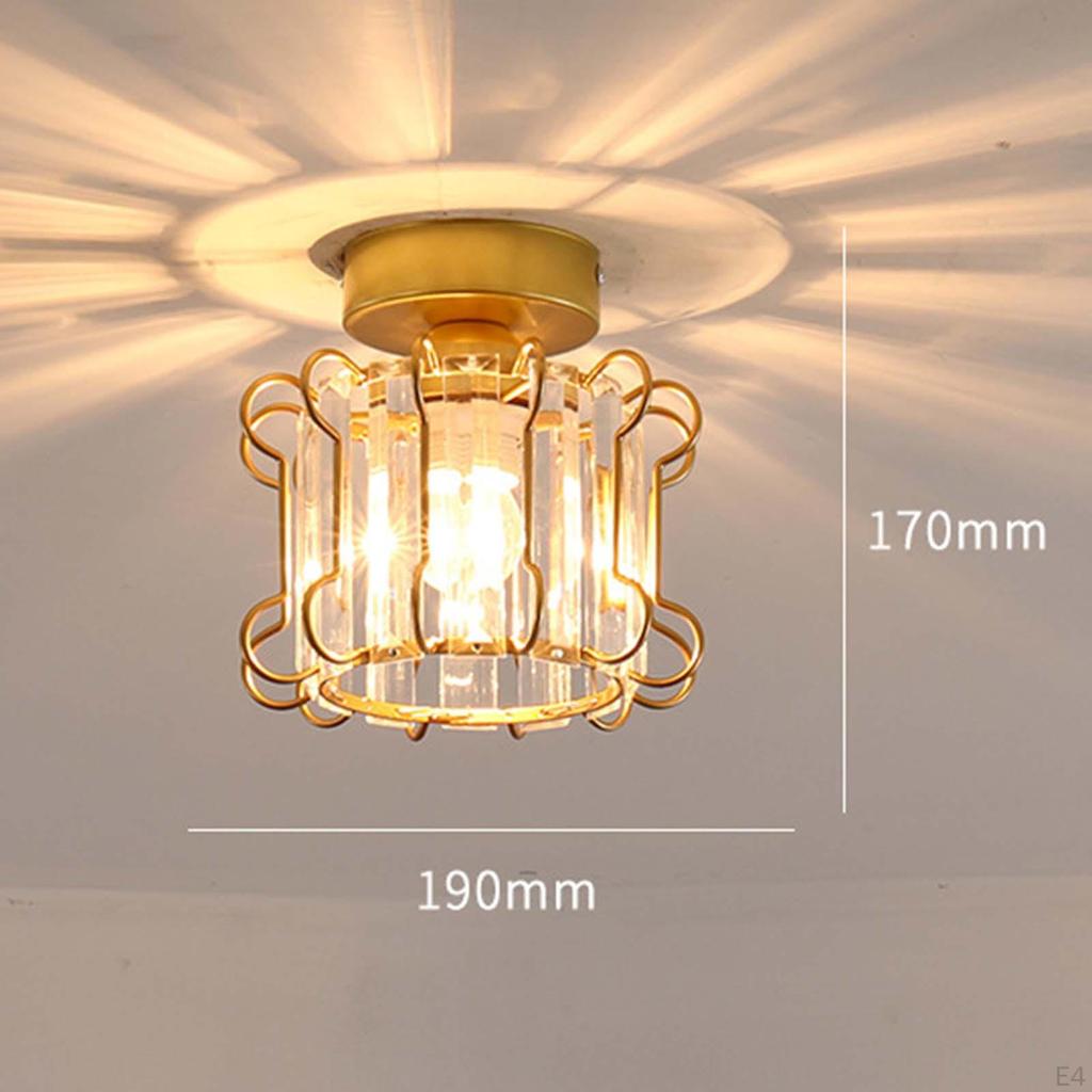 Crystal Ceiling Light Close to Fixture Lamp Shade Lighting Cover for Aisle Room Entryway