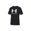 Kids Logo Print Sports Casual Short Sleeve T-Shirt Kids Tops Black 1363282-001