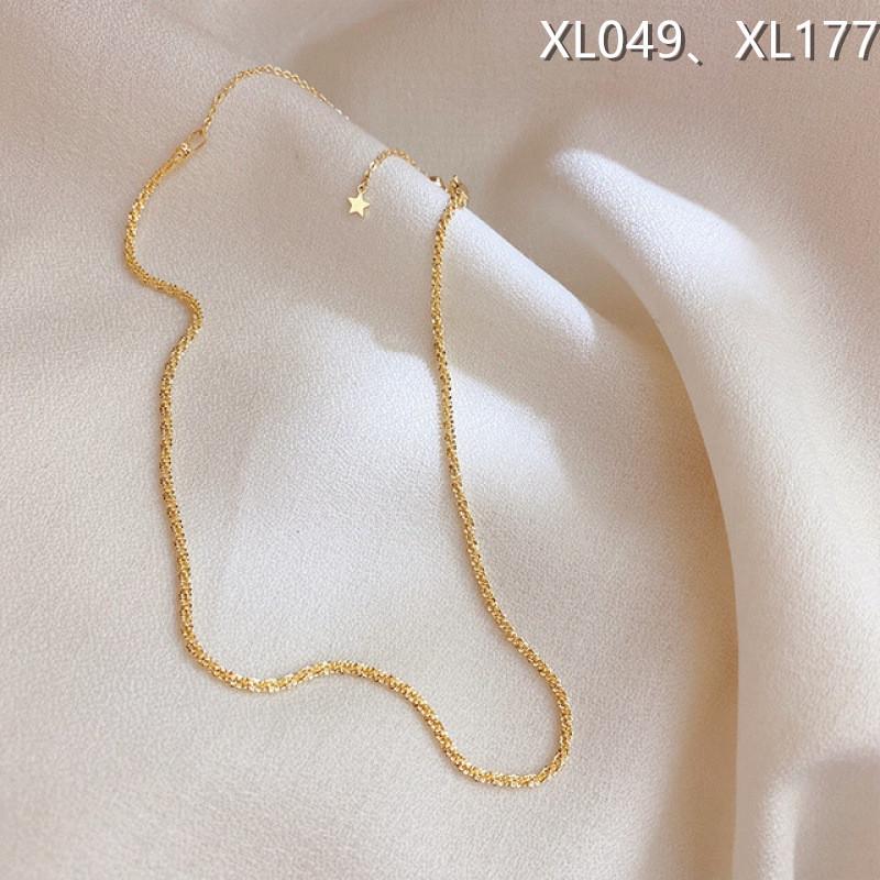 Korean Real Gold-Plated Versatile Clavicle Chain Necklace for Women