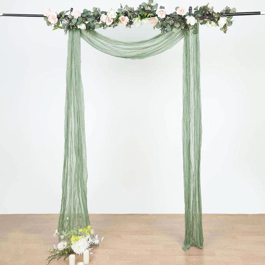 Gauze Wedding Arch Draping Fabric,Cheesecloth Ceiling Drapes for Wedding Ceremony Party Baby Shower Christmas Decoration