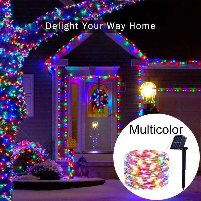Outdoor Solar Fairy Light 7M/12M/22M/32M String Lights Engery Saving Waterproof Christmas Decoration for Birthday Wedding