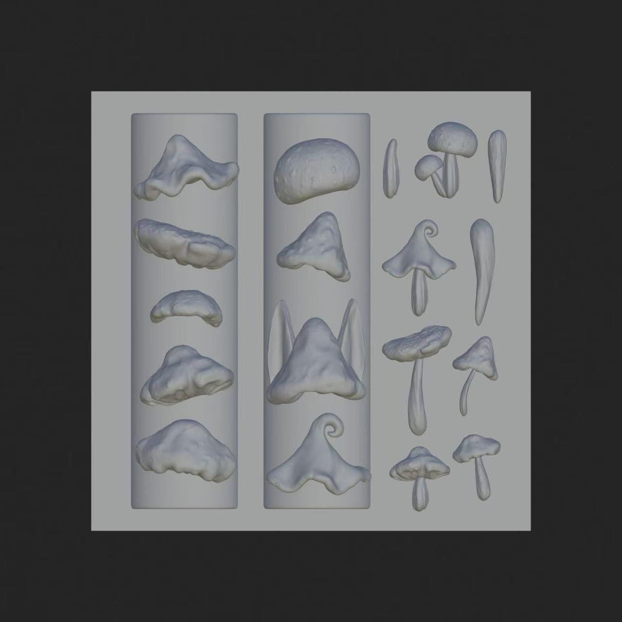 3D Mushroom & Butterfly Silicone Nail Art Mold for Creative DIY Embossed Designs
