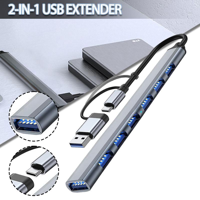 

PDTO Жесткий диск OTG Адаптер Док-станция Расширитель USB 3.0 Разветвитель 7 портов HUB