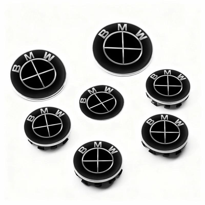 

7Pcs For BMW M E30 F06 X5G05 G80 X3F25 E61 F16 G15 X5F25 F10 E71 Steering Wheel Sticker, Wheel Center Caps, Front & Rear Emblems 8274 56x4 45