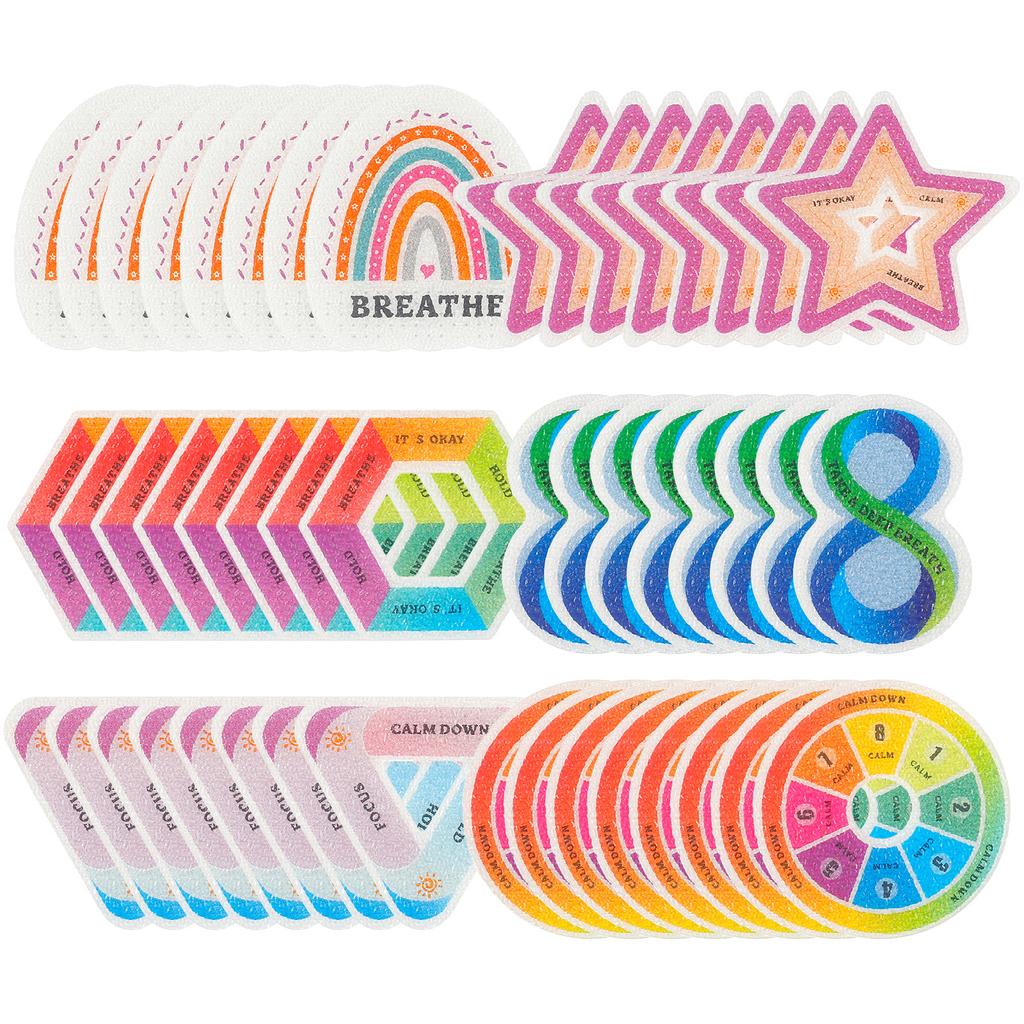 Anxiety Sensory Stickers Textured Calm Stickers Tactile Rough Textured Stickers for Relieve Adults Kids Teens Fidgets Stress