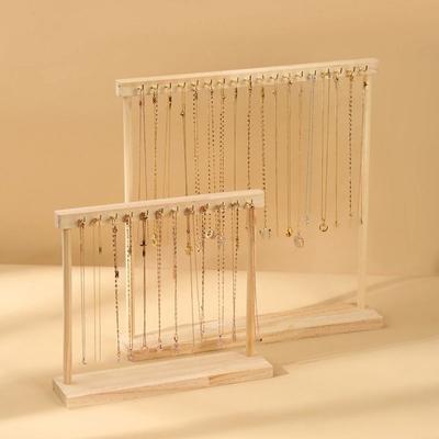 Solid Wood Jewelry Collection Rack Large Display Stand Useful Necklaces Easel  Set Up Stalls