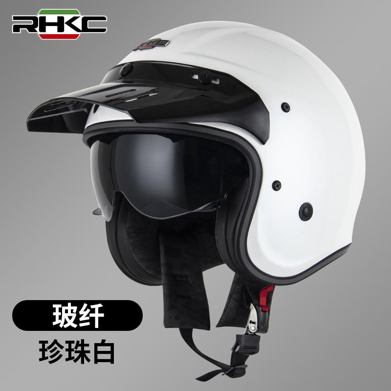 Carbon Fiber Half Helmet Motorcycle Scooter Adult Unisex Retro Harley Style 3C Certified All Season