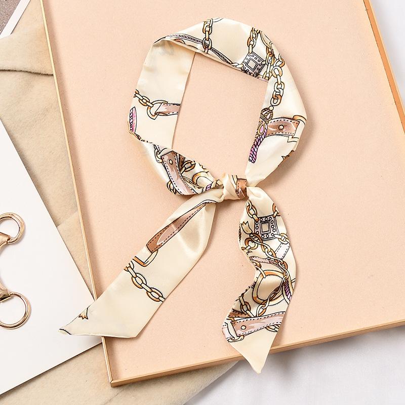

Skinny Silk Scarf Hair Strip Silk Ribbon Small Neck Scarves Bag Handle Ribbon Scarf Kerchief Ladies Ribbon Hair Band Small Scarf