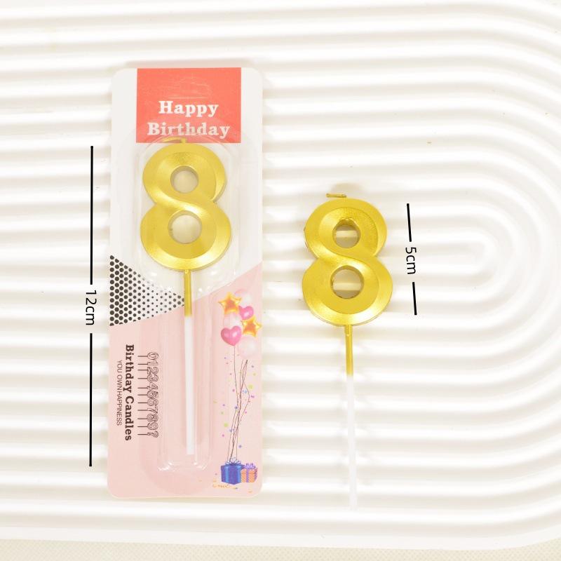 Opera House Shape Golden Birthday Cake Candles - Number Candles for Party Decoration