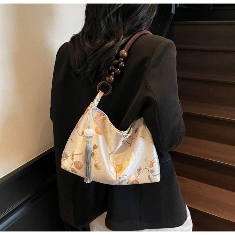 Chinese Style Embroidery Shoulder Bag Large Capacity New Chinese Style Handbag  Children