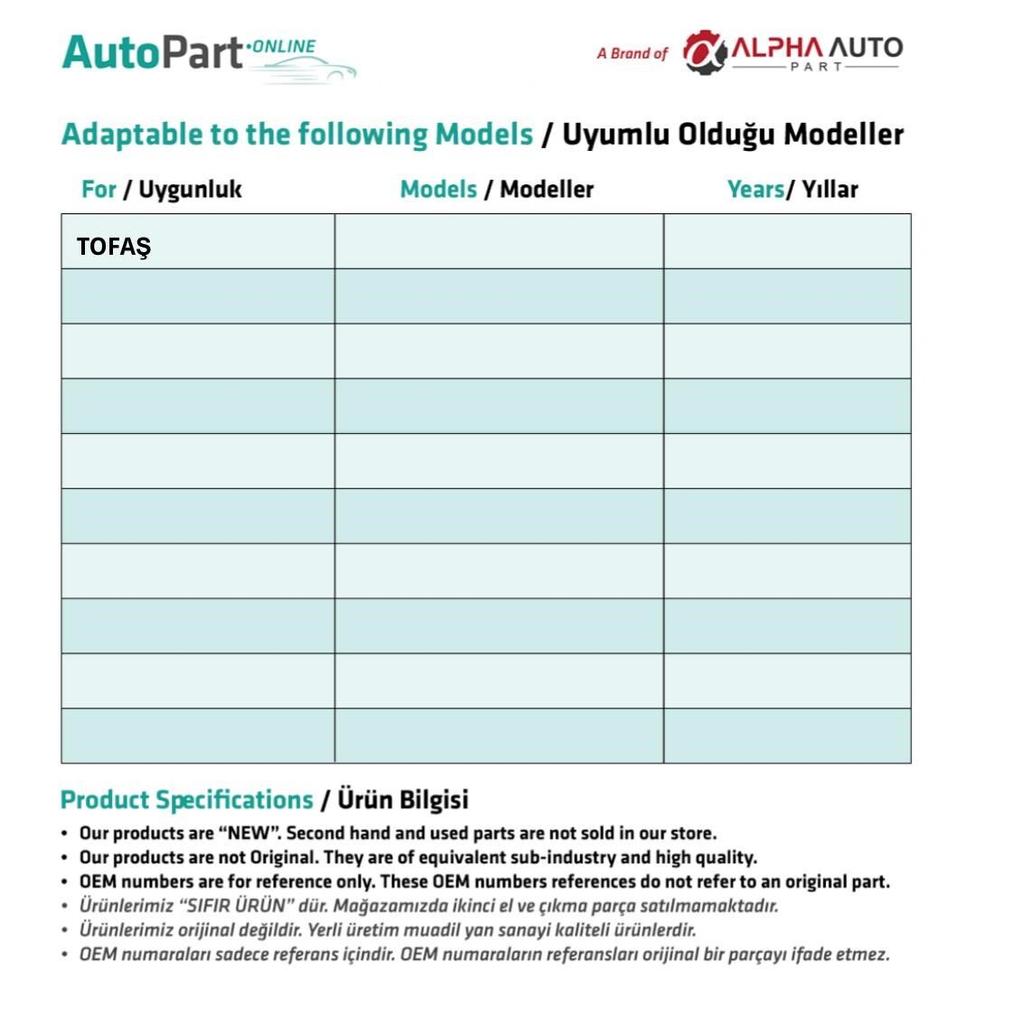 Clutch Pedal Rubber for Tofas