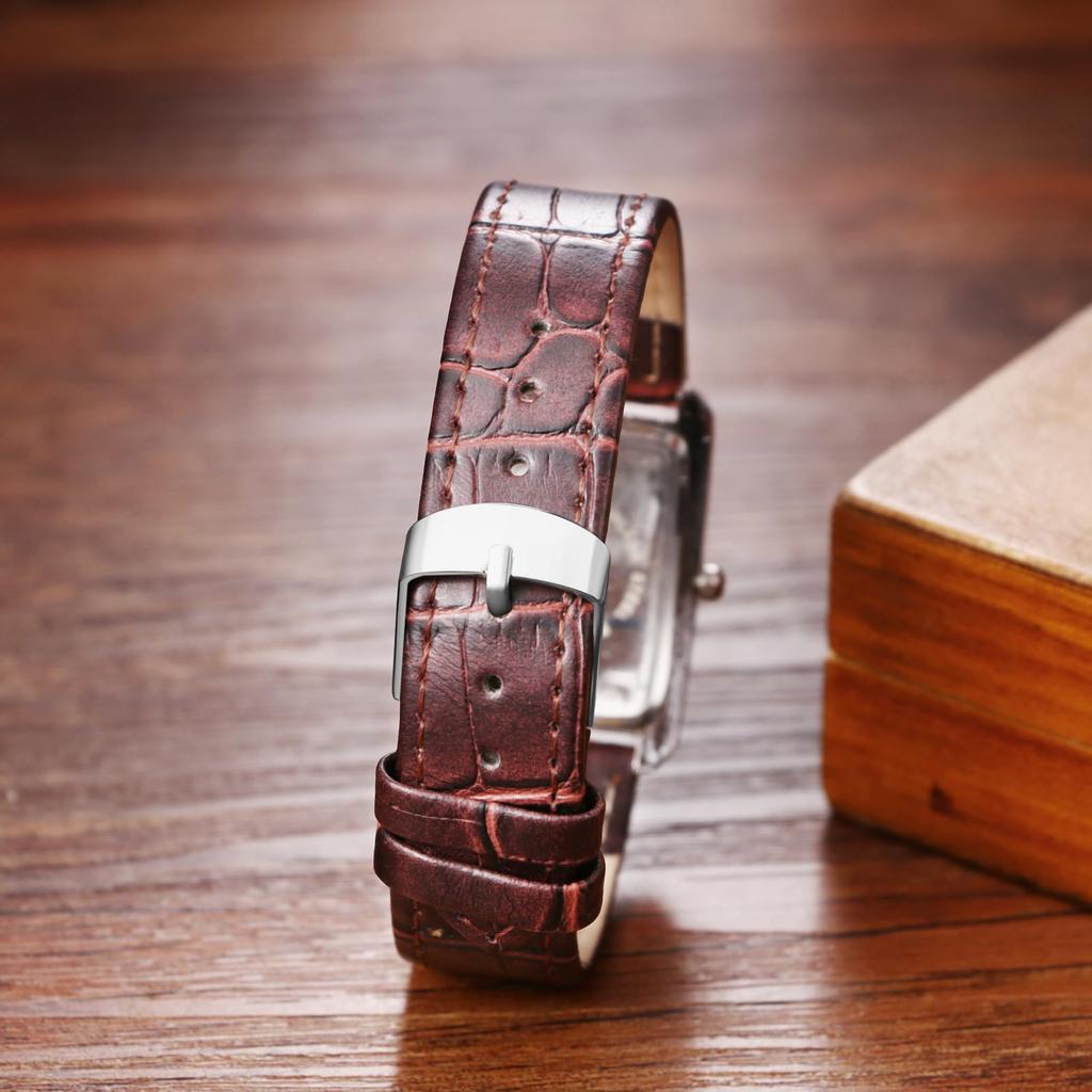 Stylish and waterproof square Antique analog PU leather perfect for quartz and accessories ideal for or as a gift for your women's watch display,