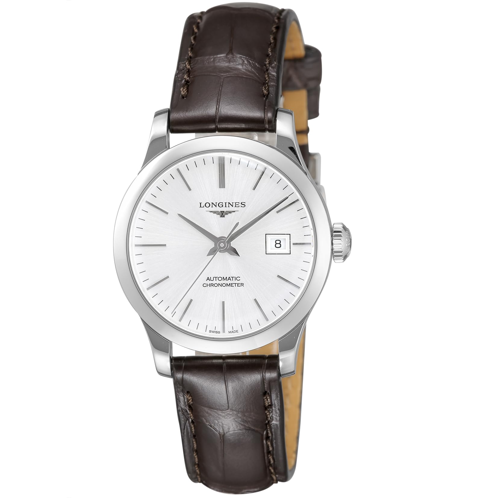 

Wristwatch RECORD Automatic Winding 3 ATM Water Resistant Sapphire Glass Silver Dial Stainless Steel Brown [Longines] Women s L2.321.4.72.2 [Used]