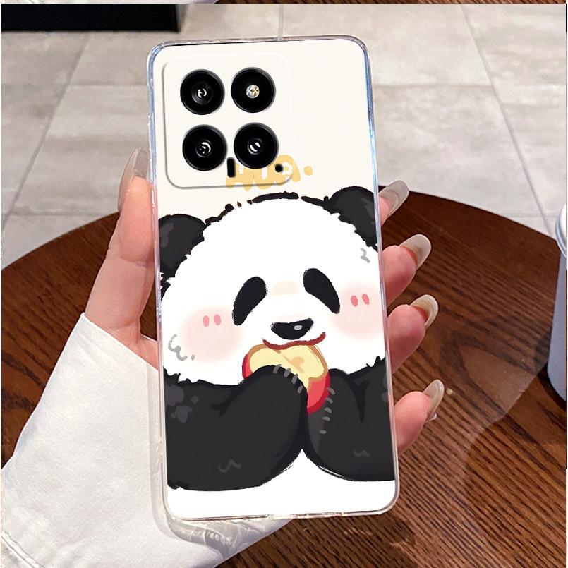 For Xiaomi Mi 14 / 14 Pro Clear Case Luxury Cute Love Rabbit Funny Ultra Slim TPU Silicone Soft Back Cover For Mi14 14Pro Casing