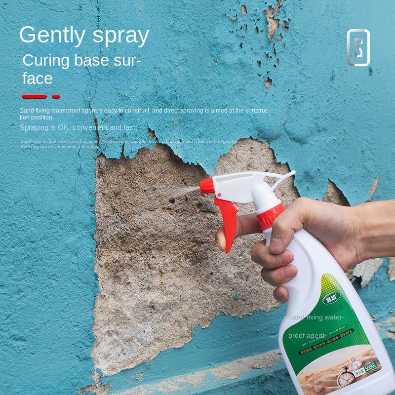 Sand-fixing Agent Wall Glue Roof Wall Peeling Off Sand Ash Spray Waterproof Curing Coating Cement-free Curing Sand Surface