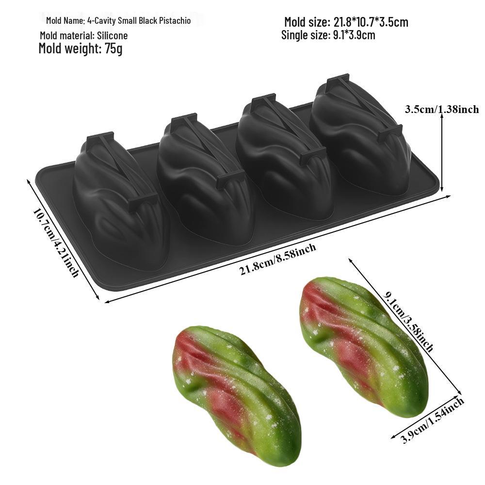 3D Puuviljamousse Silikoonist Koogivormid: Pirn, Õun, Ananass, Virsik, Durian, Vaarikas.