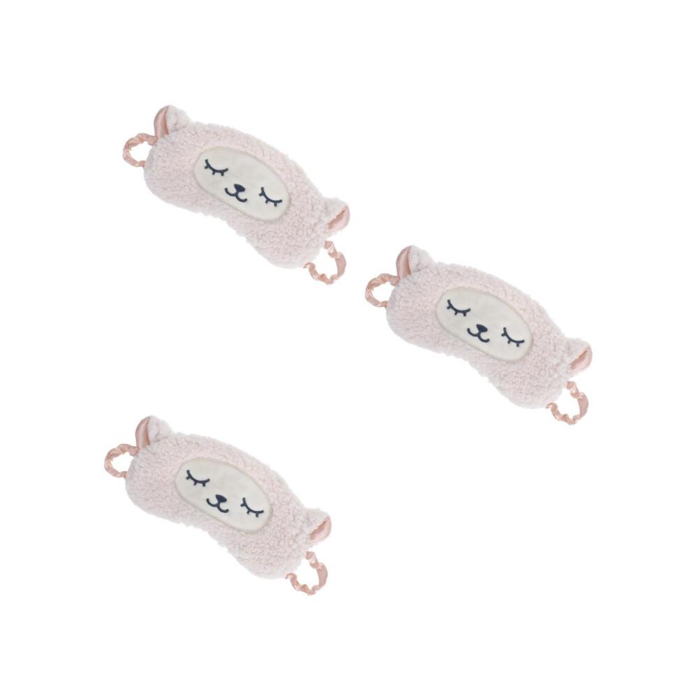 3Stk Weiche Plüsch-Augenmaske, , Ideal Für Schlaf Und Reisen