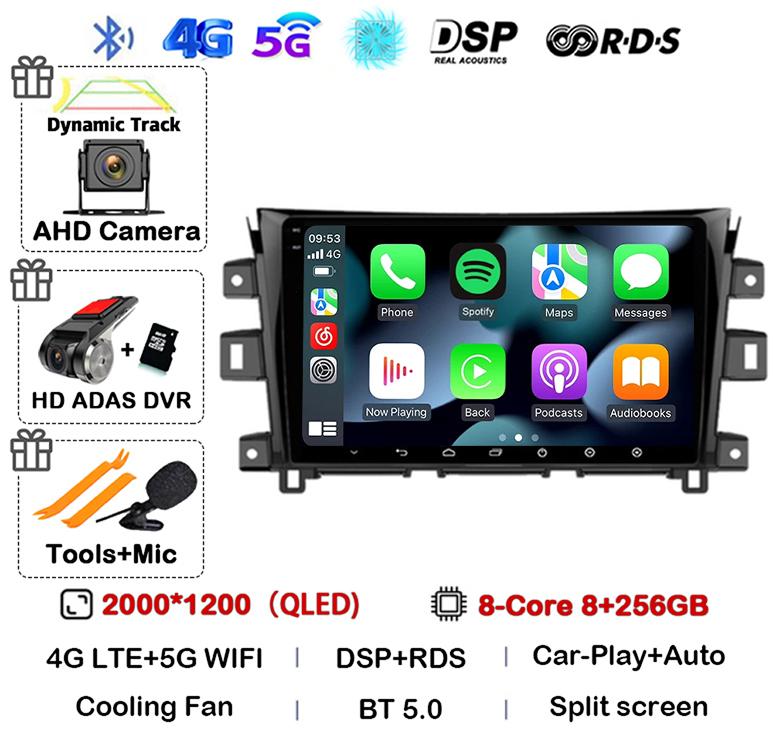 Android 14 Carplay Auto 360 Cameră Pentru Nissan NAVARA Frontier NP300 2011 - 2018 Multimedia Video Player GPS Radio Auto DSP Stereo