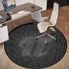 1pc Pi Numbers Pattern Office Round Rugs, Under Chair Round Rugs for Living Room, Bedroom, Bathroom Decoration Carpet 091808