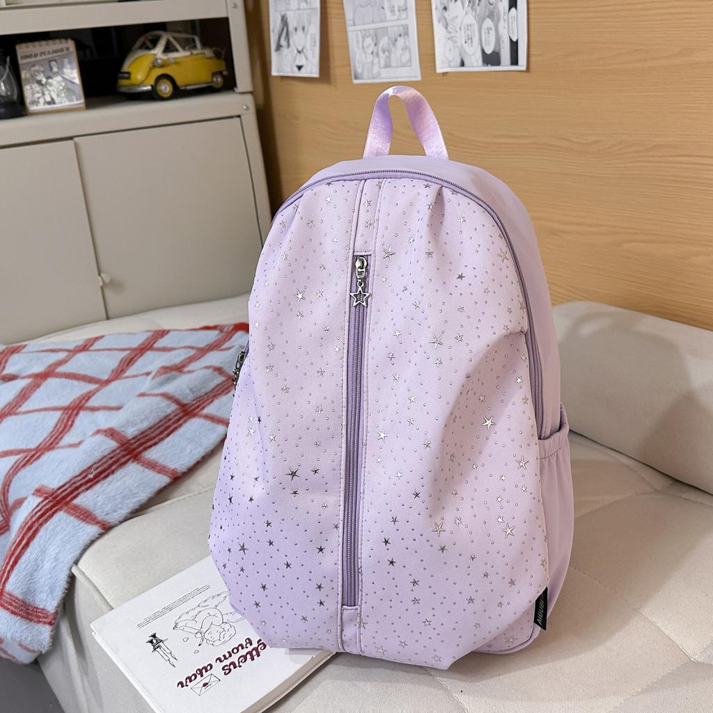 Schoolbag Korean Version Ins Little Star Schoolbag for Female Junior High School Students with a Sense of High-end Niche Does Not Collide