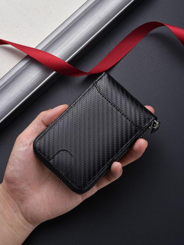 RFID Anti-Theft Card Holder, Anti-Demagnetization, Korean Style, Men's & Women's Zipper Accordion Credit Card and Driver's License Holder