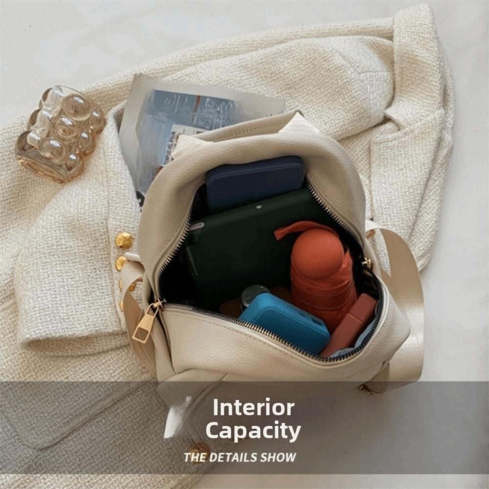 Soft PU Leather Backpack Multifunction Casual Handbag Fashion Shoulder Bag  Students