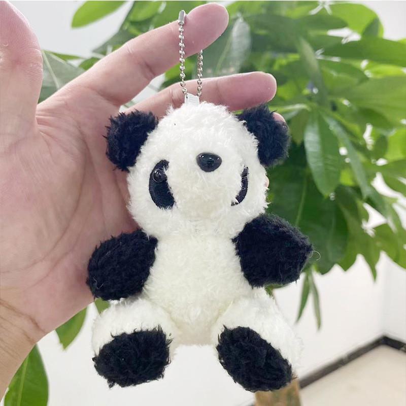 

Soft Cuddly Plush Panda Keyring Pilot Teddy Bear Cute Bag Accessory Gift Idea Bead Chain
