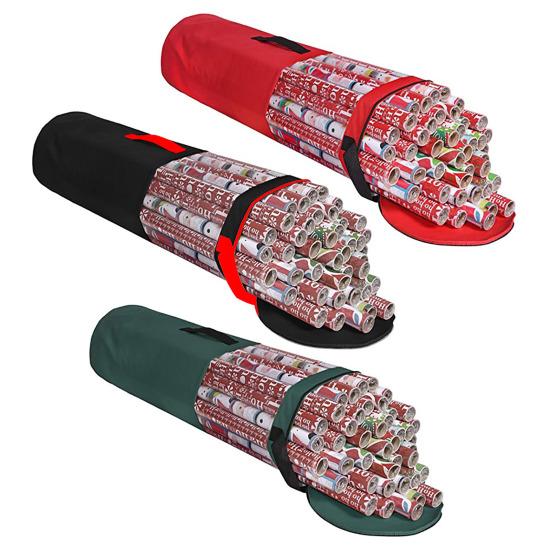 Gift Wrapping Paper Storage Bag Organizer with Handle Zipper Closure Large Capacity