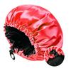 Satin nightcap double button adjustment satin nightcap, women's beauty hair care cap, shower cap