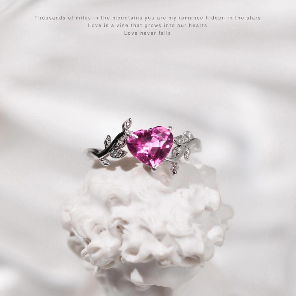 Trend Red Heart Cubic Zirconia Rings For Women Grace Wedding Engagement Accessories Female Romantic Valentine'S Day Jewelry