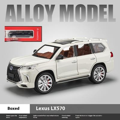 1/24 Lexus LX570 Visureigis Be Kelių Lydinio Liejinys Automobilio Modelis Kompiuterio Stalinis Kolekcija Hobis Ornamentas Dovana vaikinui Dovanų Dėžutė