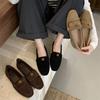2025 Herbst neue Retro-Kamelie One-Pedal Loafer Damen Old Money Wind Weichsohlen Doudou Schuhe Flache Einzelne Schuhe