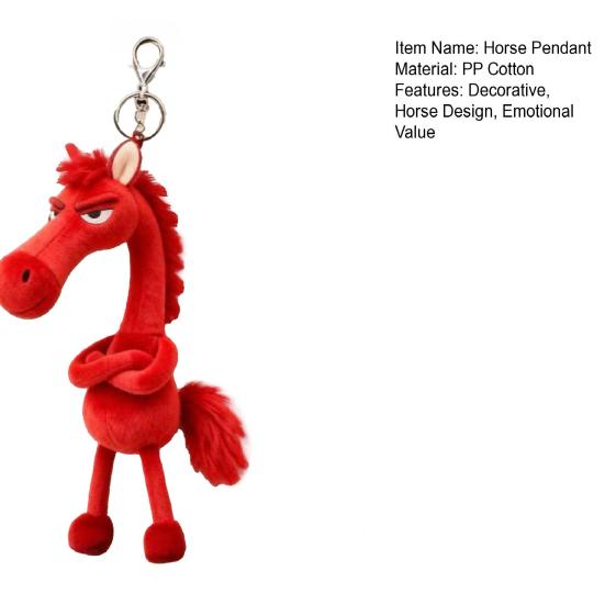 Horse Pendant Plush Material Bag Keychain 2026 Year of Horse Pendant Soft Texture Horse Charm Handbag Decoration