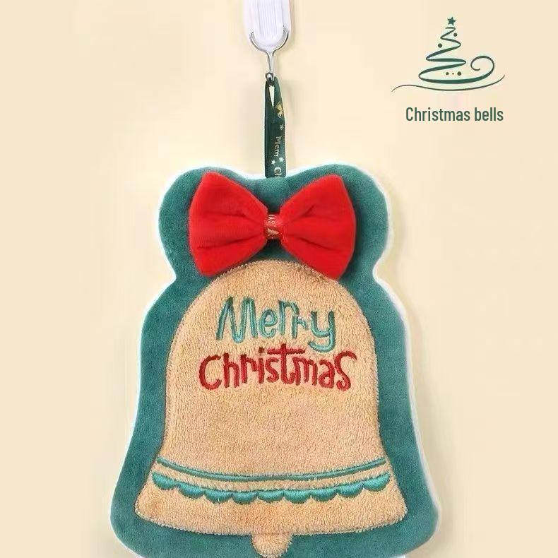 

New Year Christmas Cute Children s Hangable Hand Towel for Kitchen or Bathroom