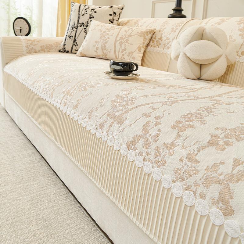 Light Luxury High-end Sofa Cushion, New Four-season Universal Chenille Non-slip and Dirt-resistant Sofa Seat Cushion Cover Cloth Towel