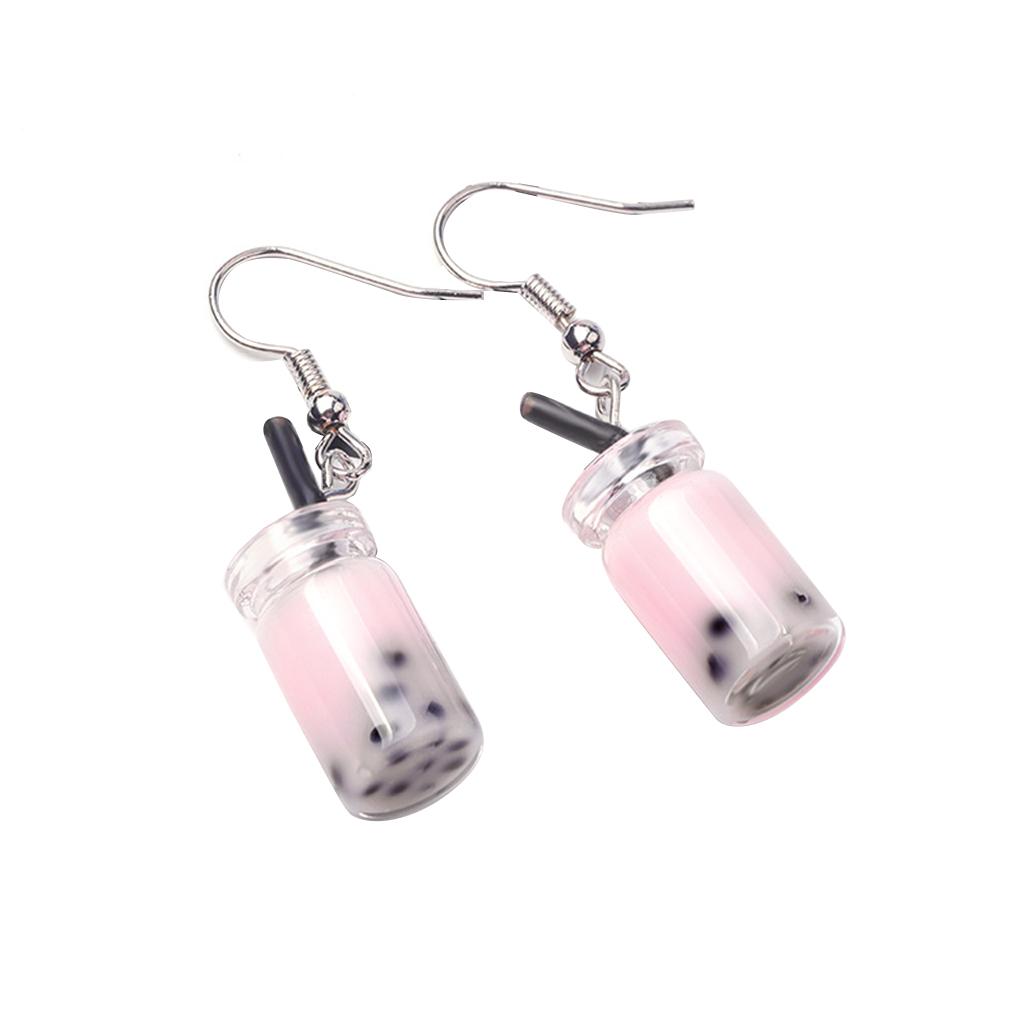 1 Pair Accessory Hanging Gifts Dangle Ear Pendants Milk Fashion Favors Party Funny Girl Tea Earrings Drops Food for Women