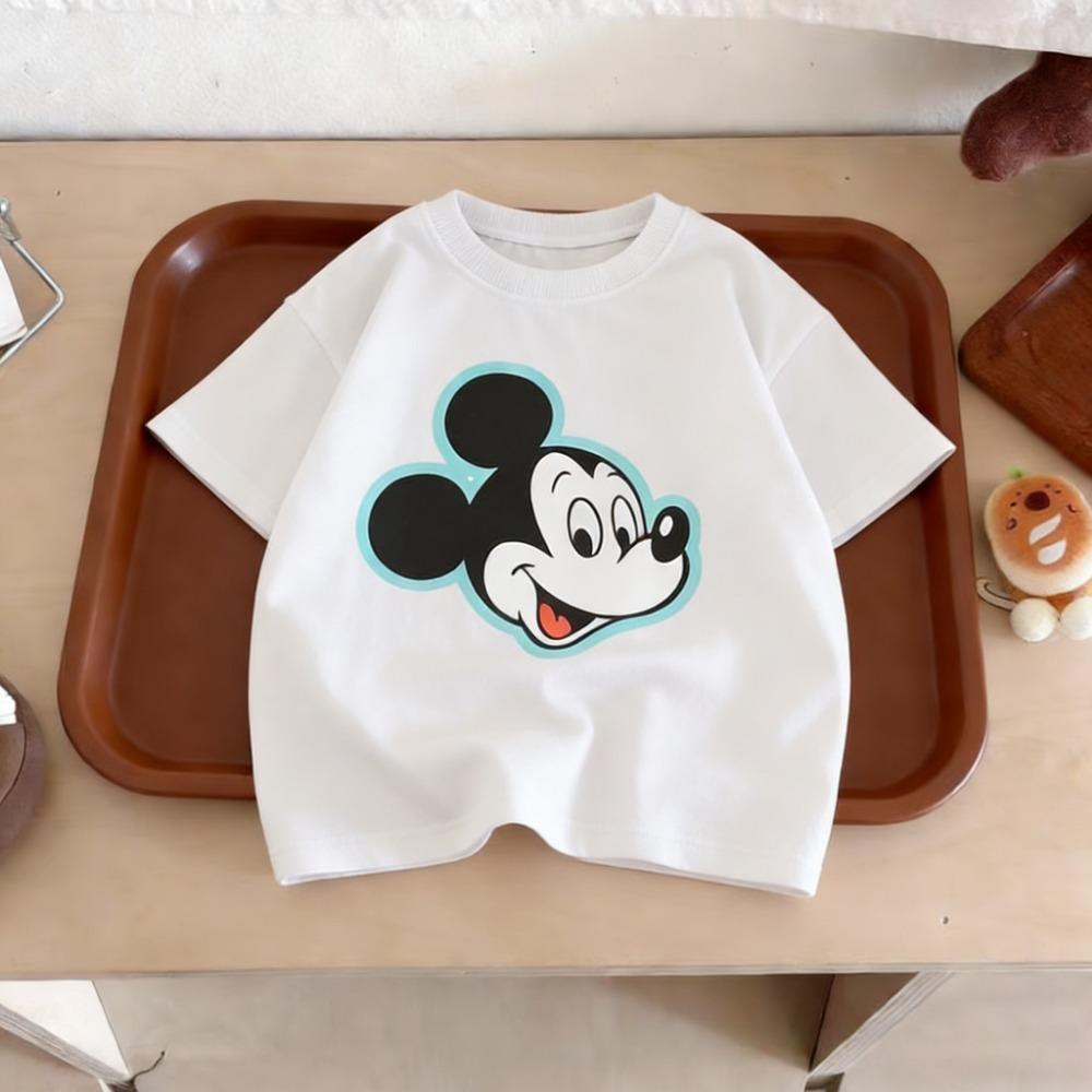Summer children's clothing printed cartoon short sleeved top