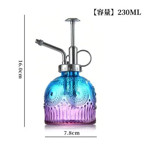 Gießkanne aus Glas im europäischen Stil, farbenfrohe Prägung, Haushaltsgießkanne, Gießkanne, Sukkulenten, Gartenarbeit, Dekoration