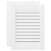 Portes d armoire à persiennes 2 pcs blanc 39,5x29,5 cm