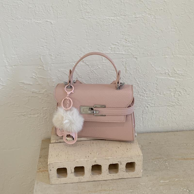 Elegant Commuting Bag for Work with A Chic Kelly Bag Style, Single-shoulder Cross-body Design.