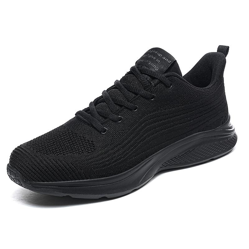 Men's Shoes Outdoor Fly-woven Running Shoes Sports Shoes Spring and Summer Mesh Cloth Surface Large Size Walking Shoes Lightweight Breathable Casual