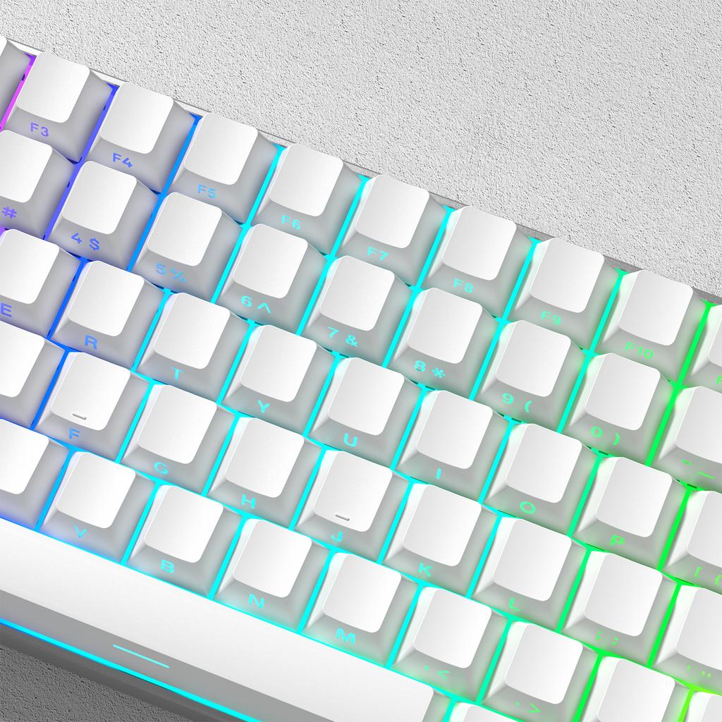 Xiaomi 133+ Keys White Side Printed Shine Through Keycaps Cherry Profile Double Shot PBT Keycaps for MX Switches Mechanical Keyboards
