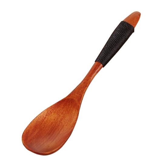 8cm Wooden Wood Spoon Soup Teaspoon Catering Kitchen Cooking Utensil Tool Gift
