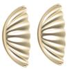 2Pcs Sophisticated Matte Metal Cabinet Handle Shell Shape Pull for Dresser Drawer Wardrobe Kitchen Living Room Furniture
